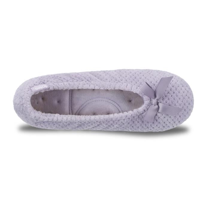 Isotoner® Ladies Popcorn Ballet Slipper Lilac Extra Image 4